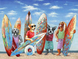 Surfing Pack of Dogs